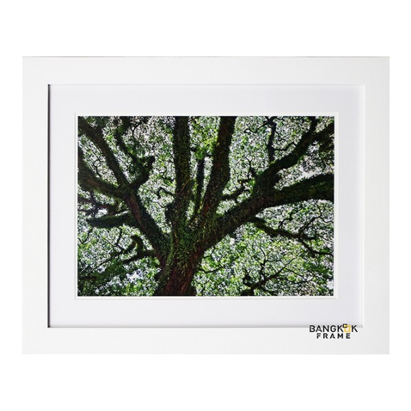 กรอบรูปไม้จริงสีดำภาพพิมพ์จากต่างประเทศ